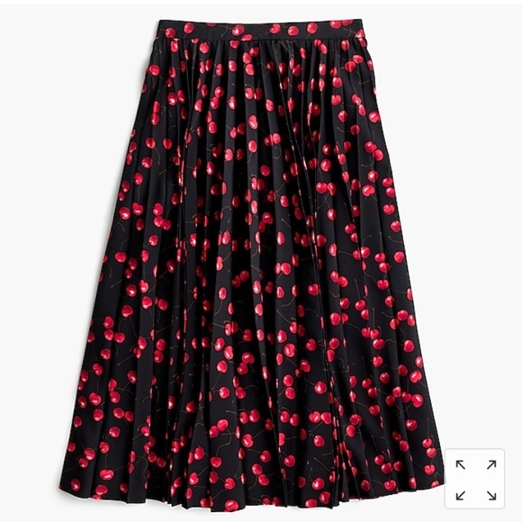 J. Crew Dresses & Skirts - 🍒J. CREW🍒PLEATED MIDI CHERRY SKIRT🍒